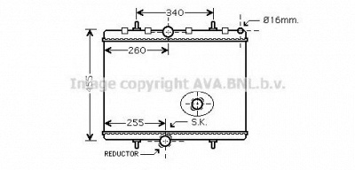 AVA QUALITY COOLING pea2314 -  Радиатор, охлаждение двигателя